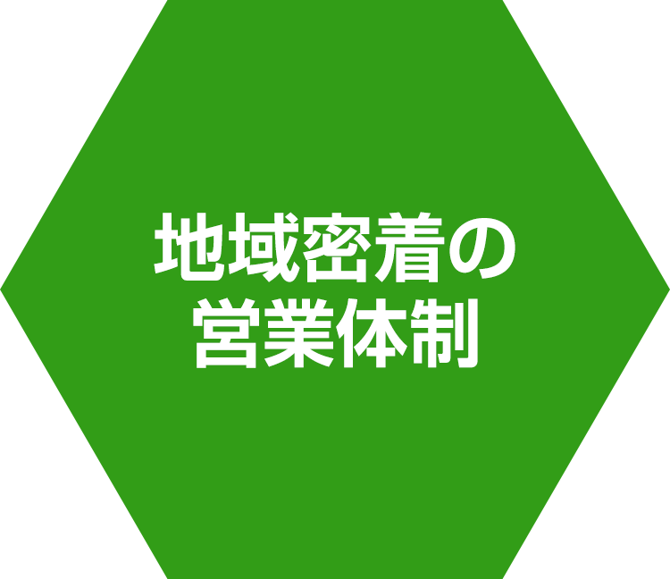 地域密着の営業体制