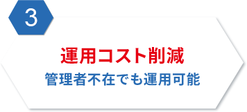3. 運用コスト削減管理者不在でも運用可能